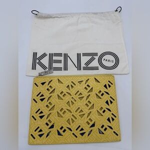 Kenzo Yellow laser-cut Clutch